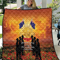 ANZAC Day Quilt Remembrance Tribute Soldiers And Poppy Field