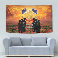 ANZAC Day Tapestry Remembrance Tribute Soldiers And Poppy Field