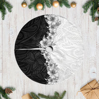 Hawaii Hibiscus Flowers Tree Skirt Grayscale Polynesian Pattern LT05 Casual Black - Polynesian Pride