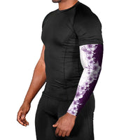 Hawaii Hibiscus Flowers Arm Sleeves Purple Polynesian Pattern