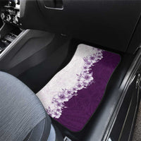 Hawaii Hibiscus Flowers Car Mats Purple Polynesian Pattern