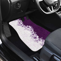 Hawaii Hibiscus Flowers Car Mats Purple Polynesian Pattern