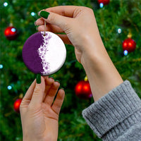 Hawaii Hibiscus Flowers Ceramic Ornament Purple Polynesian Pattern LT05 - Polynesian Pride