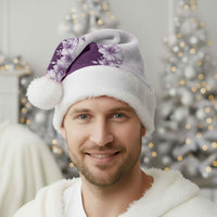 Hawaii Hibiscus Flowers Christmas Santa Hat Purple Polynesian Pattern LT05 - Polynesian Pride