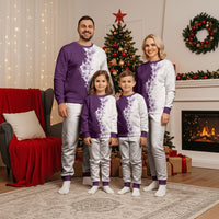 Hawaii Hibiscus Flowers Christmas Pajama Set Purple Polynesian Pattern LT05 - Polynesian Pride