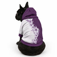 Hawaii Hibiscus Flowers Pet Hoodie Purple Polynesian Pattern LT05 - Polynesian Pride