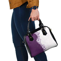 Hawaii Hibiscus Flowers Shoulder Handbag Purple Polynesian Pattern