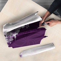 Hawaii Hibiscus Flowers Umbrella Purple Polynesian Pattern