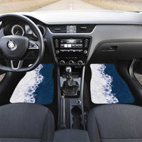 Hawaii Hibiscus Flowers Car Mats Blue Polynesian Pattern