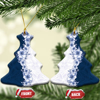 Hawaii Hibiscus Flowers Ceramic Ornament Blue Polynesian Pattern LT05 Christmas Tree Blue - Polynesian Pride