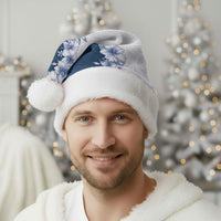 Hawaii Hibiscus Flowers Christmas Santa Hat Blue Polynesian Pattern LT05 - Polynesian Pride