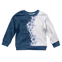 Hawaii Hibiscus Flowers Kid Ugly Christmas Sweater Blue Polynesian Pattern LT05 Kid Blue - Polynesian Pride