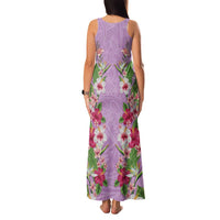 Hawaii Tropical Flowers Family Matching Tank Maxi Dress and Hawaiian Shirt Lavender Polynesian Tattoo Art LT05 - Polynesian Pride
