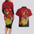 Personalized Papua New Guinea Couples Matching Long Sleeve Bodycon Dress and Hawaiian Shirt Bird Of Paradise Hibiscus With Motuan Pattern LT05 - Polynesian Pride