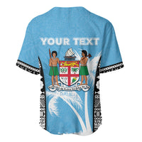 Personalised Fiji Day 2026 Baseball Jersey Masi Tapa Pattern With Palm Tree LT05 - Polynesian Pride