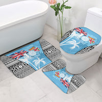 Fiji Day 2026 Bathroom Set Masi Tapa Pattern With Palm Tree LT05 - Polynesian Pride
