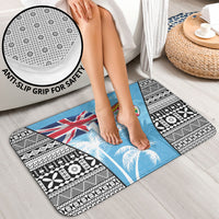 Fiji Day 2026 Bathroom Set Masi Tapa Pattern With Palm Tree LT05 - Polynesian Pride