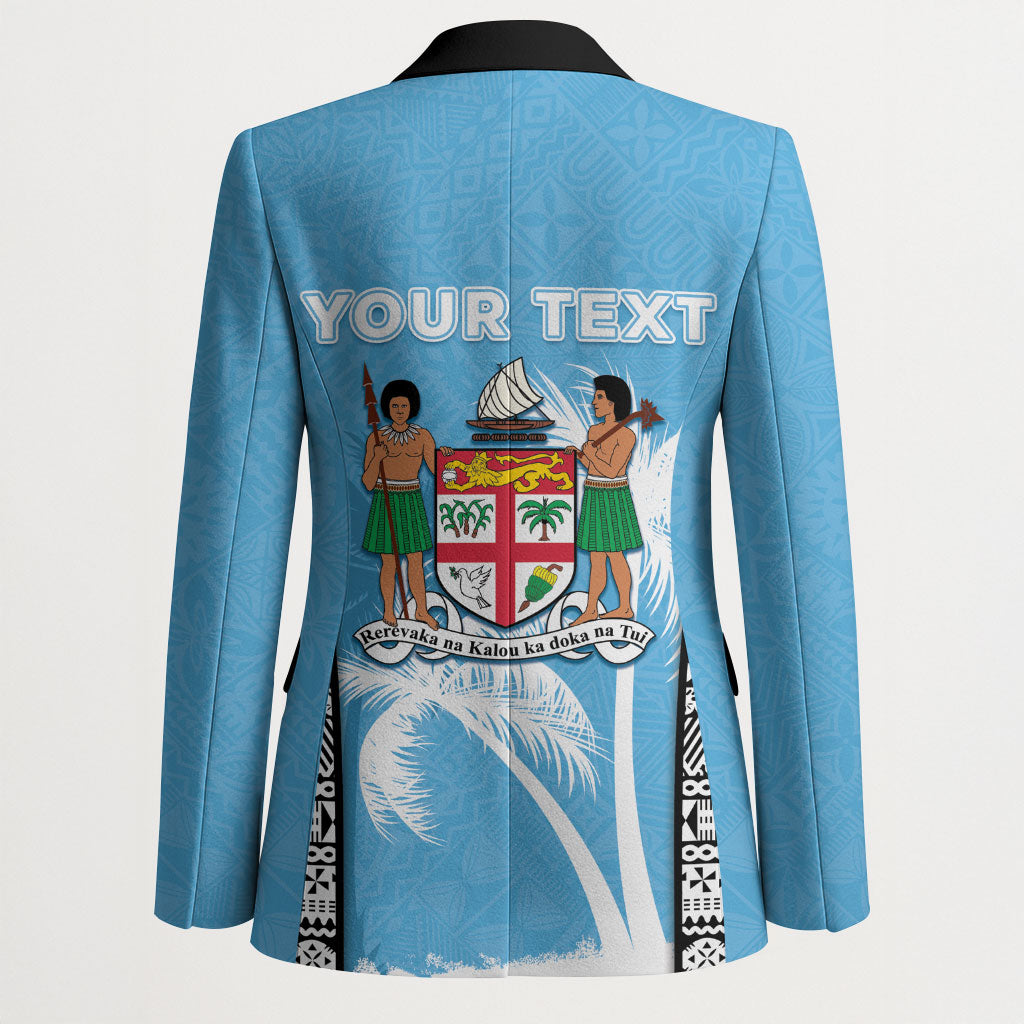 Personalised Fiji Day 2026 Blazer Masi Tapa Pattern With Palm Tree LT05 - Polynesian Pride