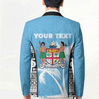 Personalised Fiji Day 2026 Blazer Masi Tapa Pattern With Palm Tree LT05 - Polynesian Pride