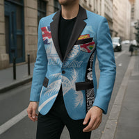 Personalised Fiji Day 2026 Blazer Masi Tapa Pattern With Palm Tree LT05 - Polynesian Pride