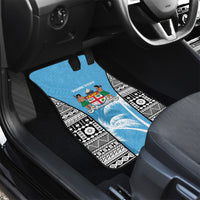 Personalised Fiji Day 2026 Car Mats Masi Tapa Pattern With Palm Tree LT05 - Polynesian Pride