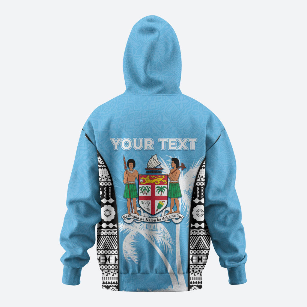 Personalised Fiji Day 2026 Hoodie Masi Tapa Pattern With Palm Tree LT05 - Polynesian Pride