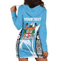 Personalised Fiji Day 2026 Hoodie Dress Masi Tapa Pattern With Palm Tree LT05 - Polynesian Pride