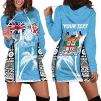 Personalised Fiji Day 2026 Hoodie Dress Masi Tapa Pattern With Palm Tree LT05 - Polynesian Pride