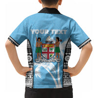 Personalised Fiji Day 2026 Kid Hawaiian Shirt Masi Tapa Pattern With Palm Tree LT05 - Polynesian Pride