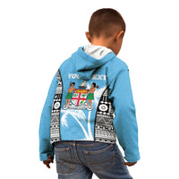 Personalised Fiji Day 2026 Kid Hoodie Masi Tapa Pattern With Palm Tree LT05 - Polynesian Pride