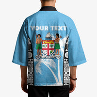Personalised Fiji Day 2026 Kimono Masi Tapa Pattern With Palm Tree LT05 - Polynesian Pride