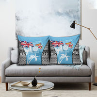 Fiji Day 2026 Pillow Cover Masi Tapa Pattern With Palm Tree LT05 - Polynesian Pride