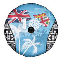 Fiji Day 2026 Spare Tire Cover Masi Tapa Pattern With Palm Tree LT05 - Polynesian Pride
