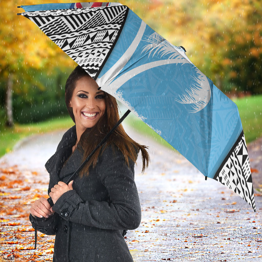 Fiji Day 2026 Umbrella Masi Tapa Pattern With Palm Tree LT05 - Polynesian Pride