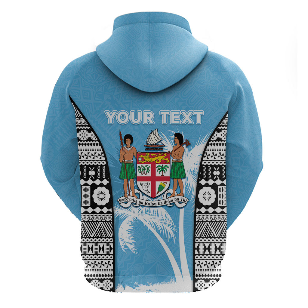 Personalised Fiji Day 2026 Zip Hoodie Masi Tapa Pattern With Palm Tree LT05 - Polynesian Pride