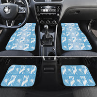 Bula Fiji Car Mats Blue Makare Masi Tapa Pattern LT05 Set 4pcs Blue - Polynesian Pride