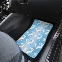 Bula Fiji Car Mats Blue Makare Masi Tapa Pattern LT05 - Polynesian Pride