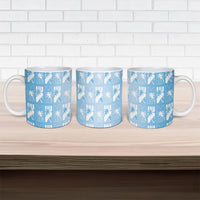 Bula Fiji Ceramic Mug Blue Makare Masi Tapa Pattern LT05 - Polynesian Pride