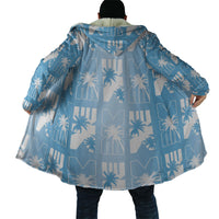 Bula Fiji Cloak Blue Makare Masi Tapa Pattern LT05 - Polynesian Pride