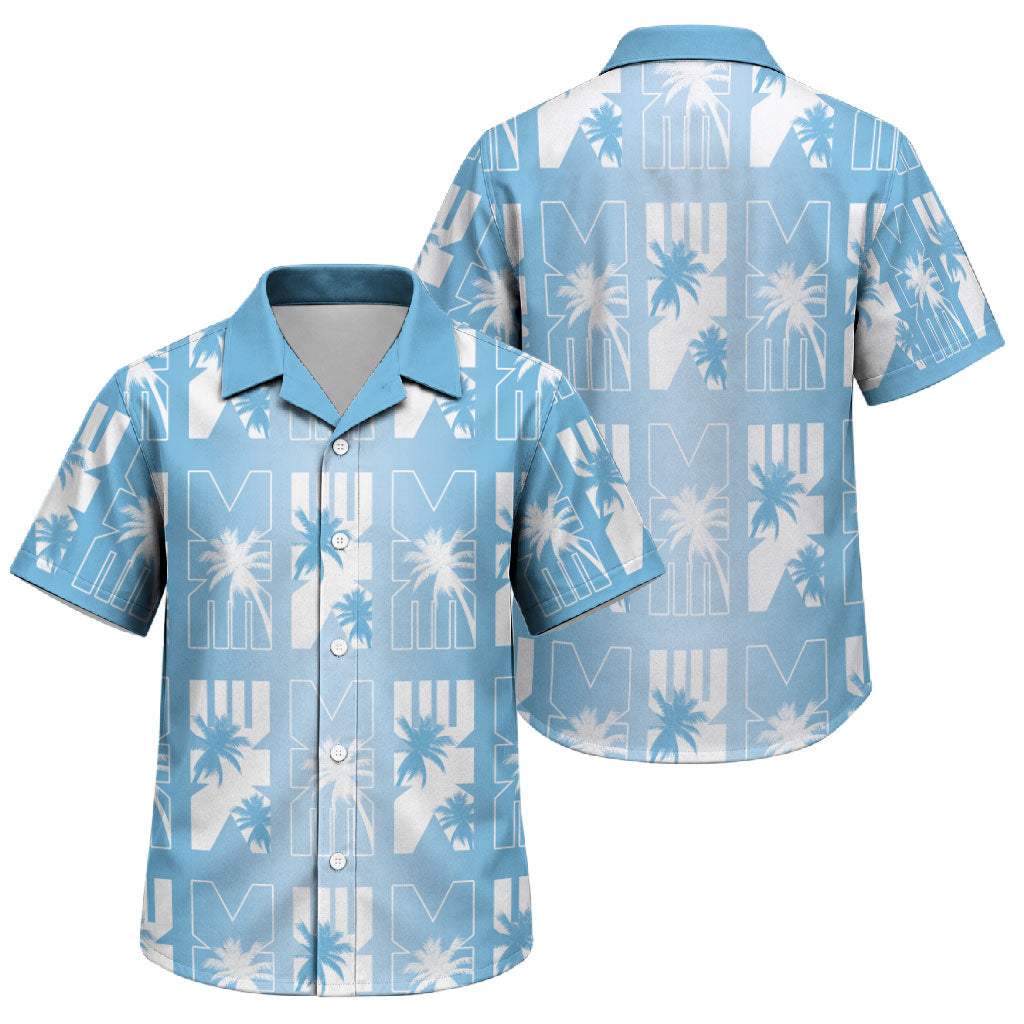 Bula Fiji Family Matching Puletasi and Hawaiian Shirt Blue Makare Masi Tapa Pattern LT05 Son's Shirt Blue - Polynesian Pride
