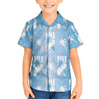 Bula Fiji Hawaiian Shirt Blue Makare Masi Tapa Pattern LT05 - Polynesian Pride
