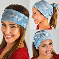 Bula Fiji Neck Gaiter Blue Makare Masi Tapa Pattern LT05 - Polynesian Pride