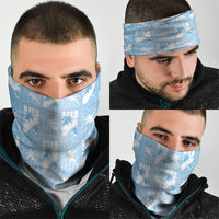 Bula Fiji Neck Gaiter Blue Makare Masi Tapa Pattern LT05 - Polynesian Pride