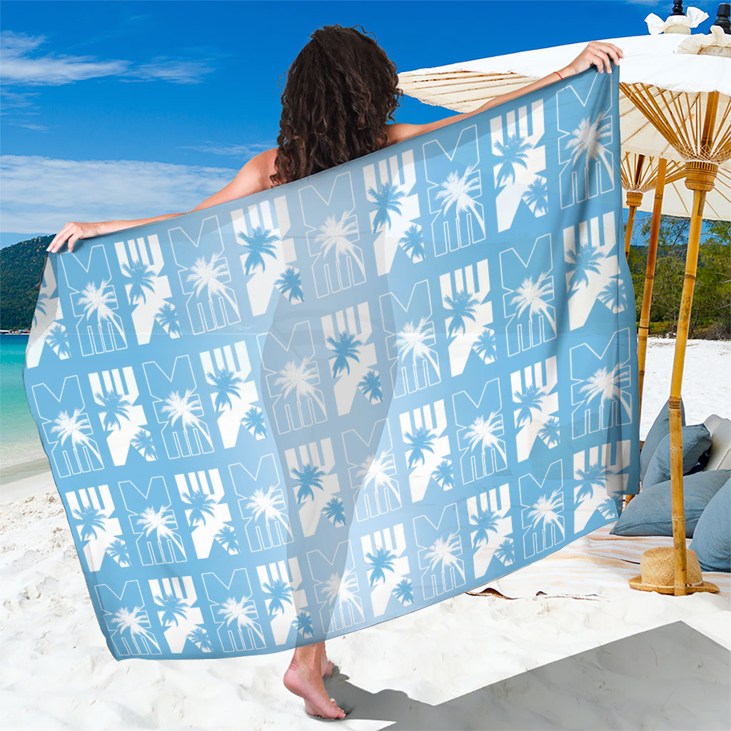Bula Fiji Sarong Blue Makare Masi Tapa Pattern LT05 One Size 44 x 66 inches Blue - Polynesian Pride