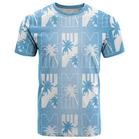Bula Fiji T Shirt Blue Makare Masi Tapa Pattern LT05 Blue - Polynesian Pride