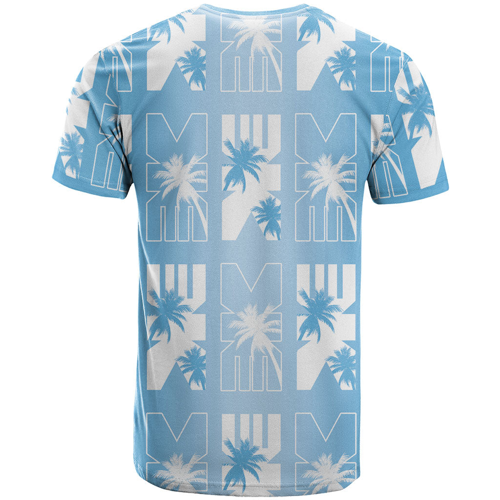 Bula Fiji T Shirt Blue Makare Masi Tapa Pattern LT05 - Polynesian Pride
