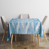 Bula Fiji Tablecloth Blue Makare Masi Tapa Pattern LT05 - Polynesian Pride