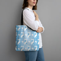 Bula Fiji Tote Bag Blue Makare Masi Tapa Pattern LT05 - Polynesian Pride