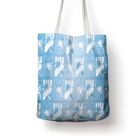 Bula Fiji Tote Bag Blue Makare Masi Tapa Pattern LT05 - Polynesian Pride