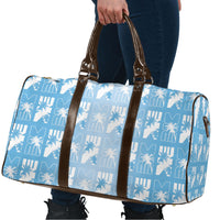 Bula Fiji Travel Bag Blue Makare Masi Tapa Pattern LT05 - Polynesian Pride
